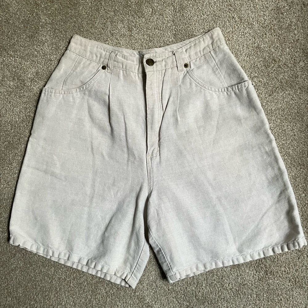 Talbots linen cotton shorts minimalist basic classic preppy vacation beach 8